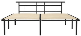 Estrutura de cama metal 200x200 cm preto