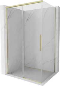 Mexen Rox cabine de duche deslizante 110 x 90 cm, transparente, dourada escovada - 8C2-110-090-55-00
