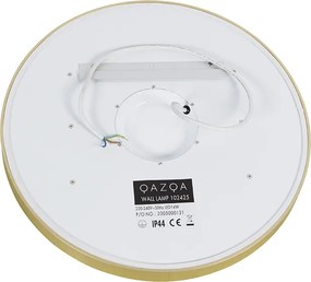 Espelho de casa de banho dourado 50 cm Incl. LED Regulável em 3 níveis com toque redondo - Miral