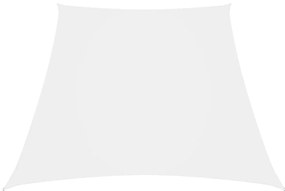 vidaXL Para-sol estilo vela tecido oxford trapézio 2/4x3 m branco