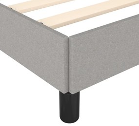 Estrutura de cama sem colchão 90x200 cm tecido cinzento-claro