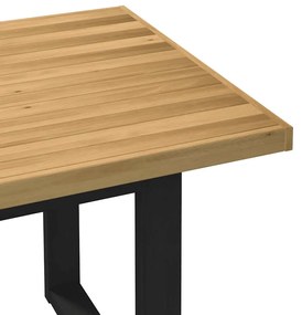 Mesa de jantar NOAIN pernas forma U 180x90x75 cm pinho maciço