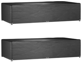 Capas p/ mobília jardim 2 pcs 12 ilhós 315x160x75 cm retangular