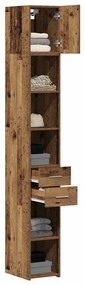 Armário Slim vidaXL Madeira Antiga 30x42.5x225 cm Madeira Engenharia