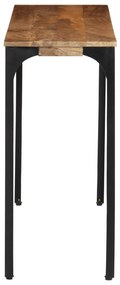 Mesa consola 110x35x76 cm mangueira maciça/ferro castanho