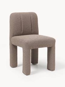 Cadeira de jantar estofada em bouclé Lukas