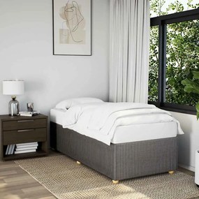 Estrutura cama sem colchão 90x200 cm tecido cinza-acastanhado