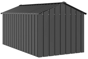 Casota para cães com telhado 114x202x101 cm aço galvanizado