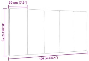 Almofadão de cabeceira 100 cm tecido creme