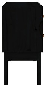 Mesa consola 90x40x78 cm madeira de pinho maciça preto