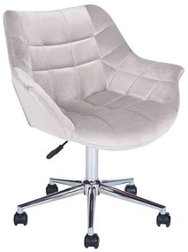 Cadeira de escritório em veludo cinzento LABELLE Beliani