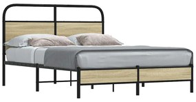 Estrutura cama s/ colchão derivados de madeira carvalho sonoma