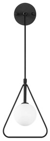 Candeeiro de Parede Geometri – Preto/Branco – 20 x 15 cm