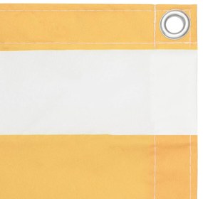 Tela de varanda 90x400 cm tecido Oxford branco e amarelo