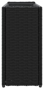 Floreira com 2 vasos 90x20x40 cm vime PE preto
