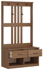 Árvore de Hall SANDENS 87x40x159,5 cm Madeira Maciça de Pinho