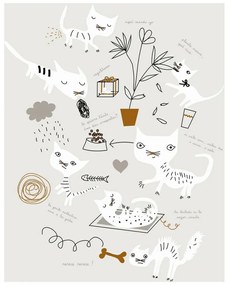 Lençol de cima Panzup Gatos 2 210 x 270 cm (Casal)