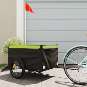 Reboque para bicicleta 45 kg ferro preto e verde