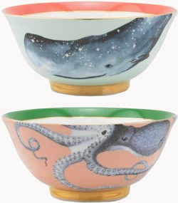 Taça pequena em porcelana fine bone china Animal com pauzinhos
