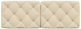 Almofadão de cabeceira 140 cm tecido creme