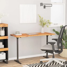 vidaXL Tampo de secretária retangular 140x60x2,5 cm acácia maciça