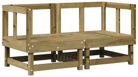 Sofás de canto com almofadões 2 pcs pinho impregnado
