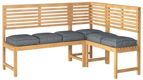 Kit de 6 almofadas de palete antracite 40 x 40 x 8 cm, em tecido Oxfor