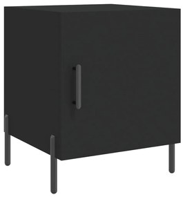 Mesa de cabeceira 2 pcs 40x40x50 cm derivados de madeira preto