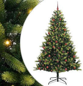 vidaXL Árvore de Natal Artificial Articulada 300 LEDs Verde 210 cm
