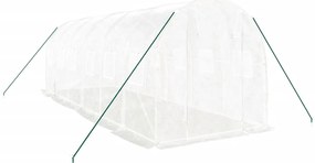 Estufa com estrutura de aço 12 m² 6x2x2 m branco