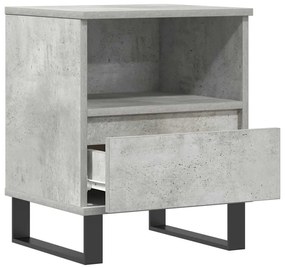 Mesas de cabeceira 2 pcs derivados de madeira cinzento cimento