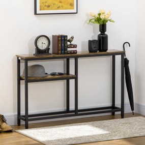 Mesa Consola Industrial Consola de Entrada com Prateleiras Abertas Ant