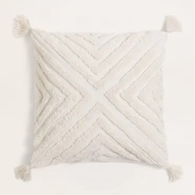 Almofada Quadrada 45x45 Cm Em Algodão Reik Branco - Sklum