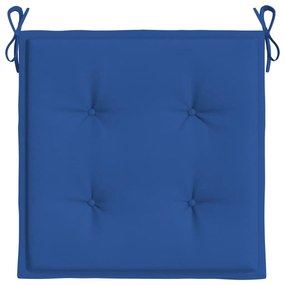 Almofadões p/ cadeiras jardim 4 pcs 50x50x3 cm oxford azul real