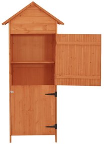 Armário de arrumação para jardim 42,5x64x190 cm castanho