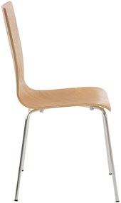 Conjunto de 4 cadeiras de cozinha e sala de jantar Pepe 43 x 87 x 47 cm Cor Carvalho