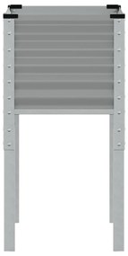 Vaso/floreira de jardim 45x45x88 cm aço cinzento