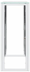 Mesa consola 110x30x70 cm aço inoxidável e vidro