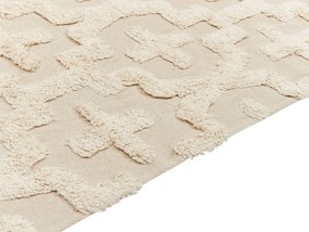 Tapete de algodão creme 140 x 200 cm ITANAGAR Beliani