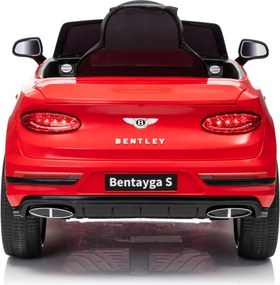 Carro elétrico para Crianças 12V Bentley Bentayga S, Rodas de espuma EVA, Assento Couro ecológico Vermelho