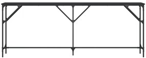 Mesa consola 200x29x75 cm derivados de madeira preto