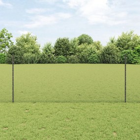 Postes de Cerca vidaXL 22 pcs U-Channel Cinza 100 cm Aço, Cerca Hexago