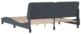 Estrutura de cama sem colchão 180x200 cm veludo cinzento-escuro