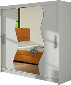 Roupeiro Closico 126, Branco, 215x180x58cm, 151 kg, Portas para roupeiro: Deslizante, Número de prateleiras: 5, Número de prateleiras: 5