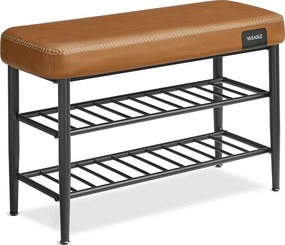 Banco de sapatos Coleção EKHO 30 x 80 x 50 cm castanho caramelo