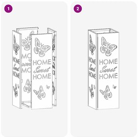 Suporte para Guarda-chuva Rosa Metal Padrão Inserções Decorativas