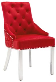 vidaXL Cadeira de jantar veludo vermelho tinto