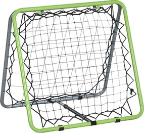 HOMCOM Rebounder para Futebol Kickback Rede Parede de Ressalto para Baseball e Basketball, Ressalto em Ambos os Lados, Ajustável em 5 Níveis, Metal, Verde+Preto, 75 x 75 x 64 cm | Aosom Portugal