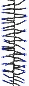 Cordão de luzes agrupadas 3000 luzes LED 23 m PVC azul