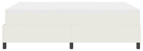 Cama Box Spring com Colchão Creme 160x200 cm Tecido de Corduroy